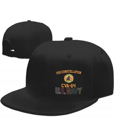 USS Constellation Cva-64 Unisex Baseball Cap Sandwich Caps Jeans Caps Adjustable Baseball Cap Black $14.82 Baseball Caps