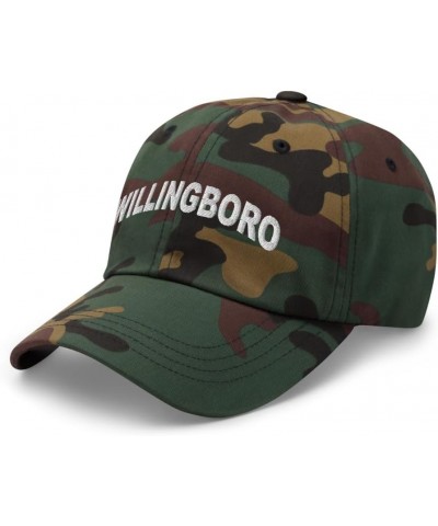 Willingboro New Jersey Hat Willingboro NJ Cap Embroidered Dad Hat Adjustable Strap Closure Unisex Green Camo $16.00 Baseball ...