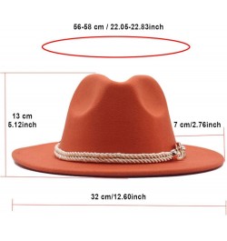 Classic Wool Fedora for Women Panama Jazz Hat Wide Floppy Bucket Fashion Elegant Belt Buckle Party Cap Red $16.74 Fedoras