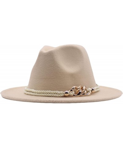 Classic Wool Fedora for Women Panama Jazz Hat Wide Floppy Bucket Fashion Elegant Belt Buckle Party Cap Red $16.74 Fedoras