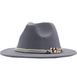 Classic Wool Fedora for Women Panama Jazz Hat Wide Floppy Bucket Fashion Elegant Belt Buckle Party Cap Red $16.74 Fedoras