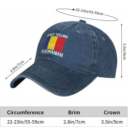 I'm Not Yelling I'm Romanian Cotton Unisex Baseball Cap Classic Washed Denim Trucker Cap Adjustable,Black Navy Blue $10.88 Ba...