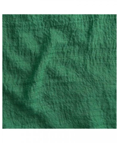 Summer Cotton Blend Crinkle Vintage Soft Scarf with Fringed Edges 35" × 70 Christmas Green $8.54 Scarves