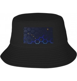 Flag of Alaska Bucket Hat for Men Women Outdoor Summer Beach Travel Fishing Cap Black $12.89 Bucket Hats