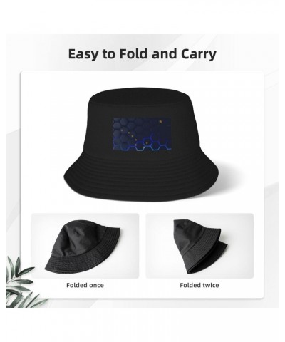 Flag of Alaska Bucket Hat for Men Women Outdoor Summer Beach Travel Fishing Cap Black $12.89 Bucket Hats