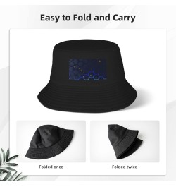 Flag of Alaska Bucket Hat for Men Women Outdoor Summer Beach Travel Fishing Cap Black $12.89 Bucket Hats