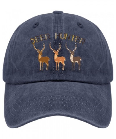 Deer Hunter Hiking Hats for Women, Deer Hunter Funny Hiking Cap Gifts for Men Hats,Deer Trendy Baseball Hat Sui Navy Blue $7....