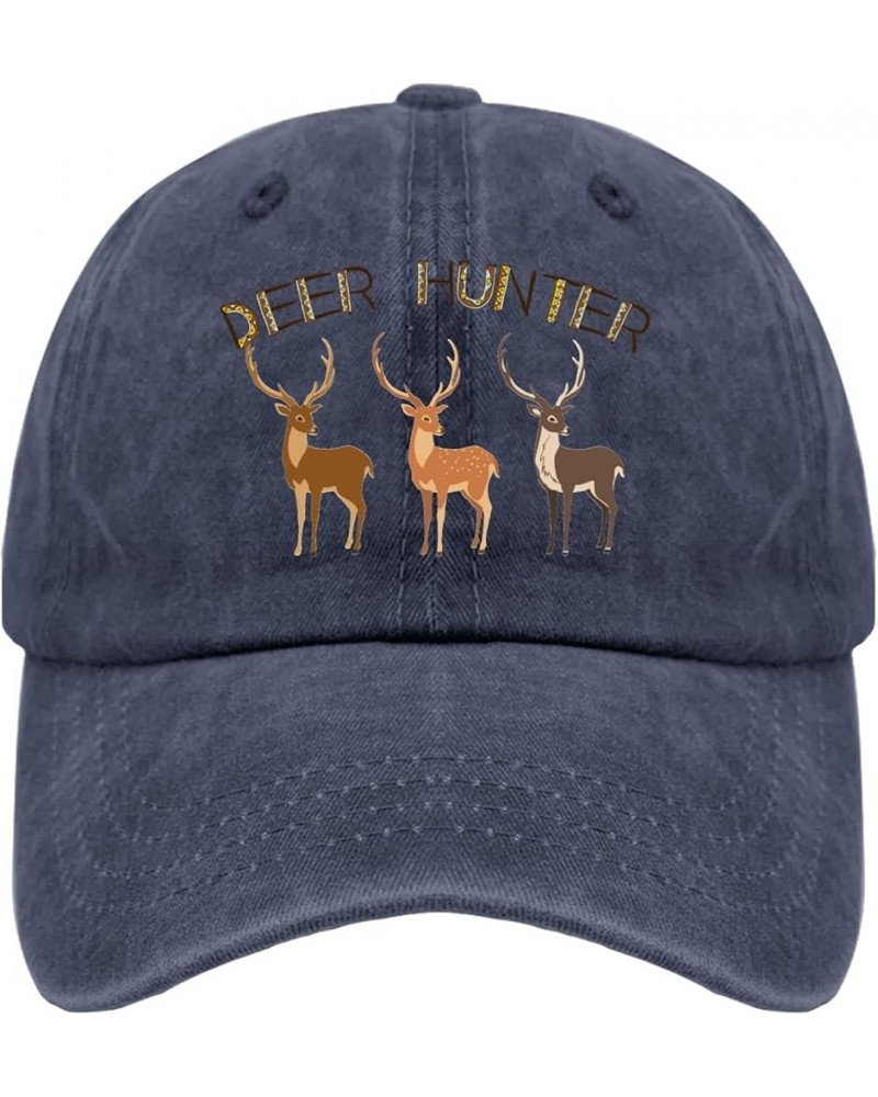 Deer Hunter Hiking Hats for Women, Deer Hunter Funny Hiking Cap Gifts for Men Hats,Deer Trendy Baseball Hat Sui Navy Blue $7....