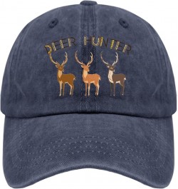 Deer Hunter Hiking Hats for Women, Deer Hunter Funny Hiking Cap Gifts for Men Hats,Deer Trendy Baseball Hat Sui Navy Blue $7....