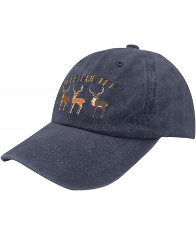 Deer Hunter Hiking Hats for Women, Deer Hunter Funny Hiking Cap Gifts for Men Hats,Deer Trendy Baseball Hat Sui Navy Blue $7....