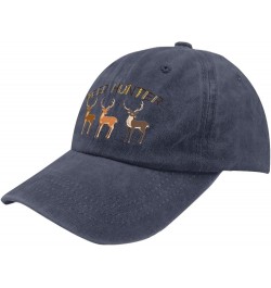 Deer Hunter Hiking Hats for Women, Deer Hunter Funny Hiking Cap Gifts for Men Hats,Deer Trendy Baseball Hat Sui Navy Blue $7....