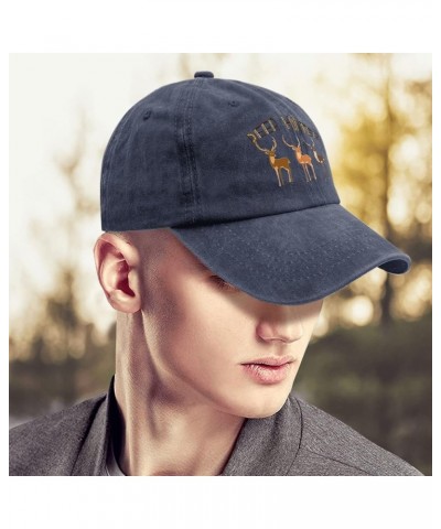 Deer Hunter Hiking Hats for Women, Deer Hunter Funny Hiking Cap Gifts for Men Hats,Deer Trendy Baseball Hat Sui Navy Blue $7....