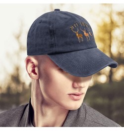 Deer Hunter Hiking Hats for Women, Deer Hunter Funny Hiking Cap Gifts for Men Hats,Deer Trendy Baseball Hat Sui Navy Blue $7....