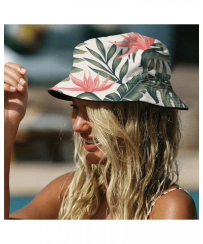 Funny Bucket Hat Palm Leaf Bucket Hat Flowers Packable Womens Hats Travel Accessories for Hiking Must Haves Palm Leaves 3 $8....