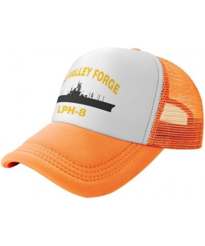 USS Valley Forge Lph-8 Flag-Trucker Hats Denim Hats Cowboy Knit hat Baseball Caps Fisherman's hat Orange $16.47 Baseball Caps