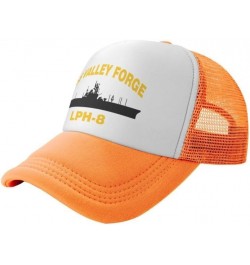 USS Valley Forge Lph-8 Flag-Trucker Hats Denim Hats Cowboy Knit hat Baseball Caps Fisherman's hat Orange $16.47 Baseball Caps