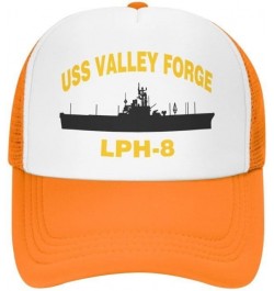 USS Valley Forge Lph-8 Flag-Trucker Hats Denim Hats Cowboy Knit hat Baseball Caps Fisherman's hat Orange $16.47 Baseball Caps