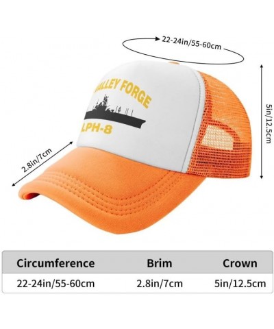 USS Valley Forge Lph-8 Flag-Trucker Hats Denim Hats Cowboy Knit hat Baseball Caps Fisherman's hat Orange $16.47 Baseball Caps