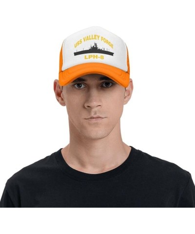 USS Valley Forge Lph-8 Flag-Trucker Hats Denim Hats Cowboy Knit hat Baseball Caps Fisherman's hat Orange $16.47 Baseball Caps