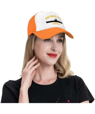 USS Valley Forge Lph-8 Flag-Trucker Hats Denim Hats Cowboy Knit hat Baseball Caps Fisherman's hat Orange $16.47 Baseball Caps