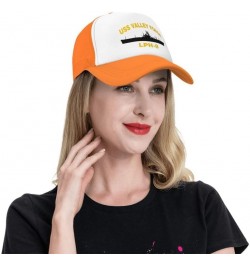 USS Valley Forge Lph-8 Flag-Trucker Hats Denim Hats Cowboy Knit hat Baseball Caps Fisherman's hat Orange $16.47 Baseball Caps