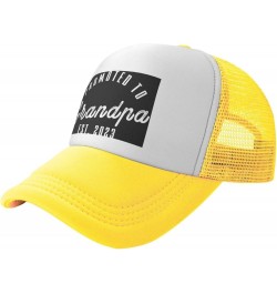 Promoted to Grandpa Est. 2023 Grandfather Gift Baseball Cap Men Hats Women Cowboy hat Dad Hat Trucker hat Black Yellow $10.19...