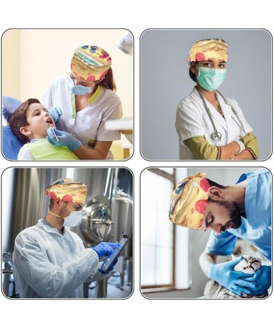 Bouffant Nurse Hats,Scrub Cap Adjustable Scrub Hats with Sweatband F656r9prfw $12.76 Skullies & Beanies