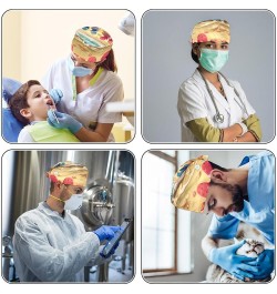 Bouffant Nurse Hats,Scrub Cap Adjustable Scrub Hats with Sweatband F656r9prfw $12.76 Skullies & Beanies