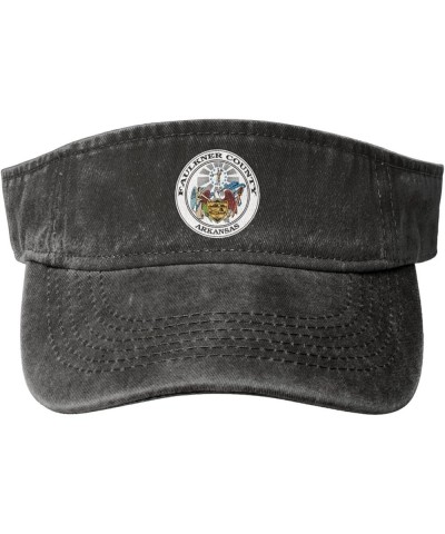 Faulkner County, Arkansas Official Seal Sun Hat Sun Visor Hats for Women Men Baseball Cap Golf Hats Black $10.18 Sun Hats