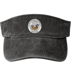 Faulkner County, Arkansas Official Seal Sun Hat Sun Visor Hats for Women Men Baseball Cap Golf Hats Black $10.18 Sun Hats