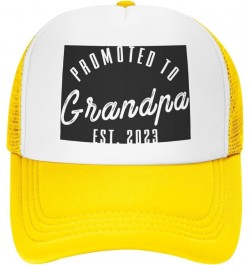 Promoted to Grandpa Est. 2023 Grandfather Gift Baseball Cap Men Hats Women Cowboy hat Dad Hat Trucker hat Black Yellow $10.19...