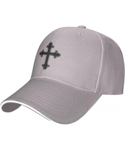 Christian Cross Baseball Cap for Women Cowboy Hat Trucker Hat Men Dad Hat Adjustable Hat Snapback Hat Black Gray $9.95 Baseba...