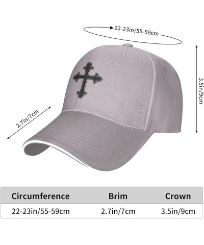 Christian Cross Baseball Cap for Women Cowboy Hat Trucker Hat Men Dad Hat Adjustable Hat Snapback Hat Black Gray $9.95 Baseba...