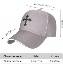 Christian Cross Baseball Cap for Women Cowboy Hat Trucker Hat Men Dad Hat Adjustable Hat Snapback Hat Black Gray $9.95 Baseba...