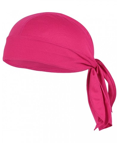 Sweat Wicking Doo Rag - Dew Rag Cooling Helmet Liner - Breathable Helmet Do Rag for Men and Women Rose $7.41 Skullies & Beanies