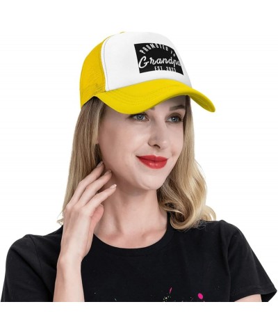 Promoted to Grandpa Est. 2023 Grandfather Gift Baseball Cap Men Hats Women Cowboy hat Dad Hat Trucker hat Black Yellow $10.19...