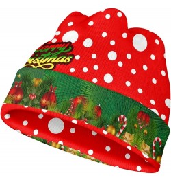 Ugly Christmas Beanie of Quality Knit Fabric, Breathability & Elasticity Skull Cap Hat Red Polka Dot Merry Christmas Tree $9....