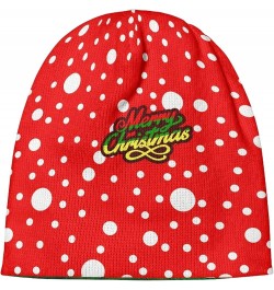 Ugly Christmas Beanie of Quality Knit Fabric, Breathability & Elasticity Skull Cap Hat Red Polka Dot Merry Christmas Tree $9....