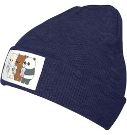 We and Bare and Bears Warm Knitted Wool Hat Cuffed Thick Warm Fleece Print Stylish Knit Gifts Winter Hats Black Navy Blue $9....