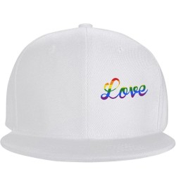 Love Gay Pride LGBT Trucker Hat Men Baseball Cap Women Dad Hat Sun Hat Adjustable Ponytail Hat Black White $9.69 Baseball Caps