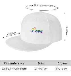 Love Gay Pride LGBT Trucker Hat Men Baseball Cap Women Dad Hat Sun Hat Adjustable Ponytail Hat Black White $9.69 Baseball Caps