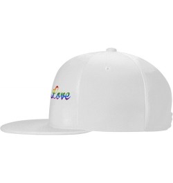 Love Gay Pride LGBT Trucker Hat Men Baseball Cap Women Dad Hat Sun Hat Adjustable Ponytail Hat Black White $9.69 Baseball Caps