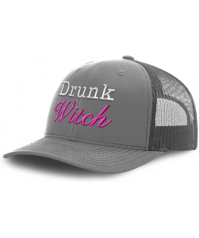 Trucker Baseball Cap Drunk Witch Cotton Dad Hats for Men & Women Grey $16.19 Baseball Caps