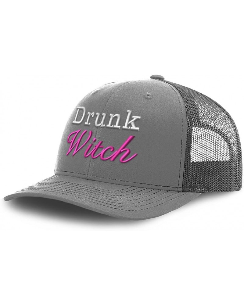 Trucker Baseball Cap Drunk Witch Cotton Dad Hats for Men & Women Grey $16.19 Baseball Caps