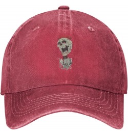 Memphis Music May and Fire Baseball Cap Denim Hat Outdoor Adjustable Classic Unisex Washed Cotton Soft Cap Black Red $10.37 B...