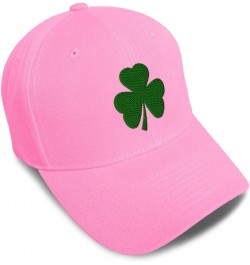 Custom Baseball Cap Shamrock Irish Embroidery Acrylic Dad Hats for Men & Women Soft Pink Design Only $14.03 Baseball Caps