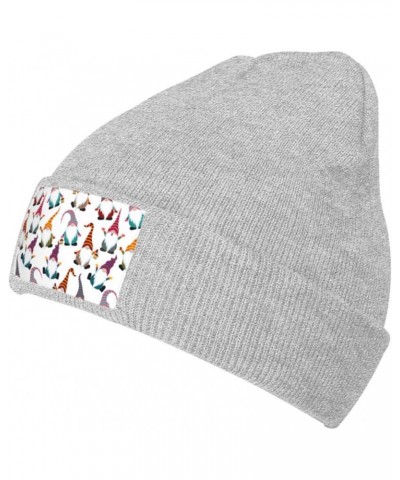 Xmas Funny Gnomes Printed Wool Hat Knitted Hat Outdoor Knitted Hat Daily Warm Hat Soft Warm Hat $12.05 Skullies & Beanies