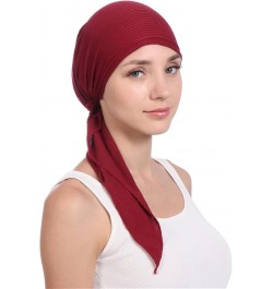 Chemo Cancer Headscarf Headwear Pre-Tied Bandana Hat Head Scarf Headwraps Lightweight Turban Cap for Women Hair A-red $7.36 R...