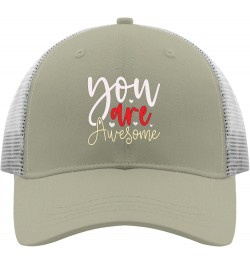 You are Awesome Baseball Cap Trucker Hat Women Apricot Womens Bucket Hat Gifts for Grandpa Sun Hat Apricot $11.87 Sun Hats