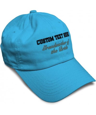 Soft Baseball Cap Grandmother of The Bride Occasion Bridal Shower Cotton Wedding Dad Hats for Men & Women Aqua Personalized T...